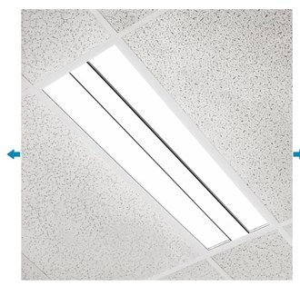 4050 Lumen Max - 35 Watt Max - 1 x 4 LED Troffer Fixture - Three Flat Light Panels - Wattage and Color Selectable Watts 25-30-35 - Kelvin 3500-4000-5000 - 120-277 Volt - PLT PremiumSpec PLT-90293